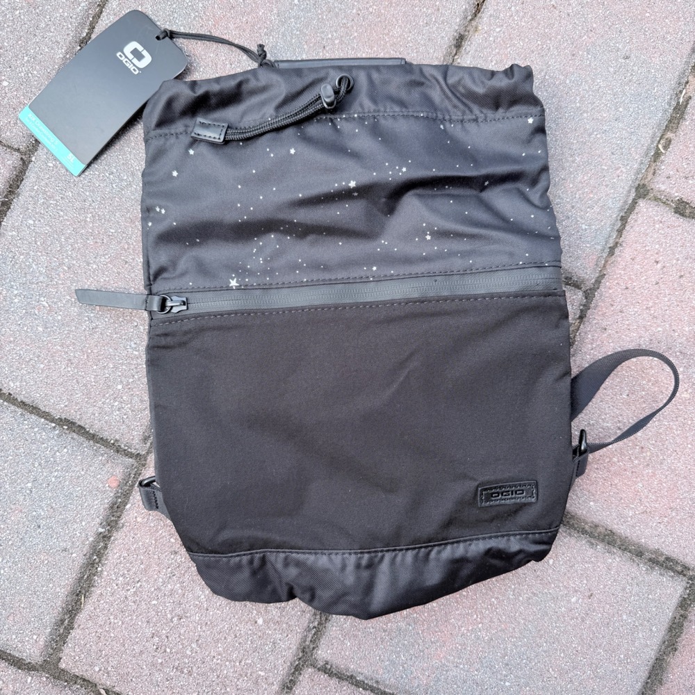 OGIO XIX Drawstring Pack 5 Starla Black Celestial Star Print Backpack 5920106OG